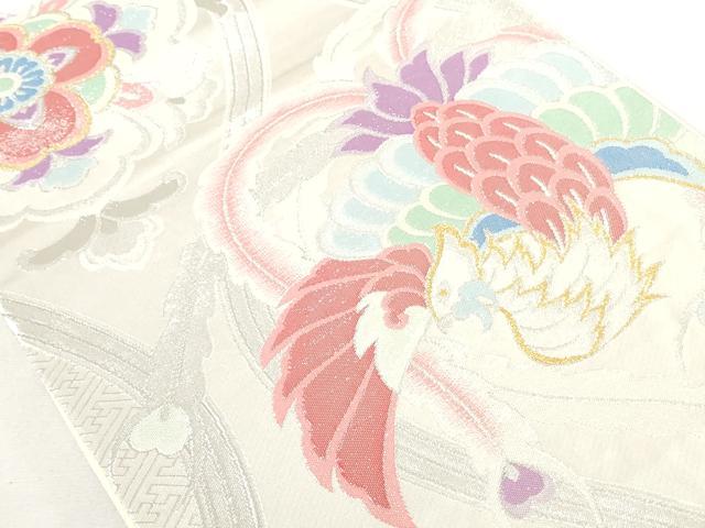 平和屋着物◎六通柄袋帯 立涌鳳凰花文 金銀糸 正絹 逸品 AAAL3330ru