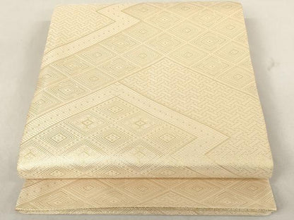 平和屋着物◎両面六通柄袋帯 重ね山菱文 金糸 正絹 逸品 AAAL3379ru