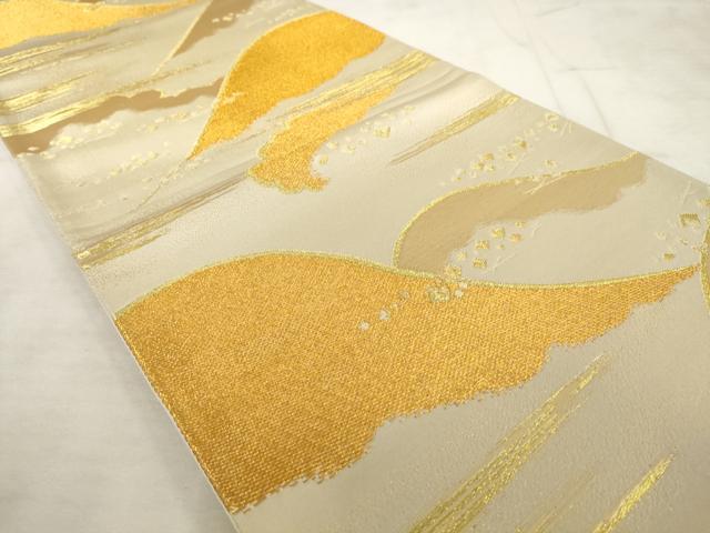 平和屋着物◎六通柄袋帯 重ね山箔散らし文 金糸 逸品 AAAL3861tm