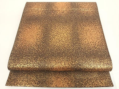 平和屋着物◎六通柄袋帯 霞文 金糸 正絹 逸品 AAAL3982wt