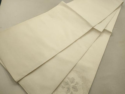 平和屋着物◎太鼓柄袋帯　蜀江花文　銀糸　正絹　逸品　AAAL4213tm
