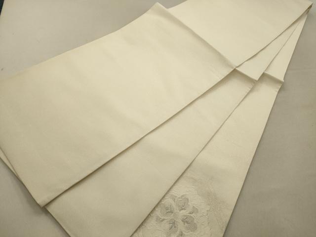 平和屋着物◎太鼓柄袋帯　蜀江花文　銀糸　正絹　逸品　AAAL4213tm