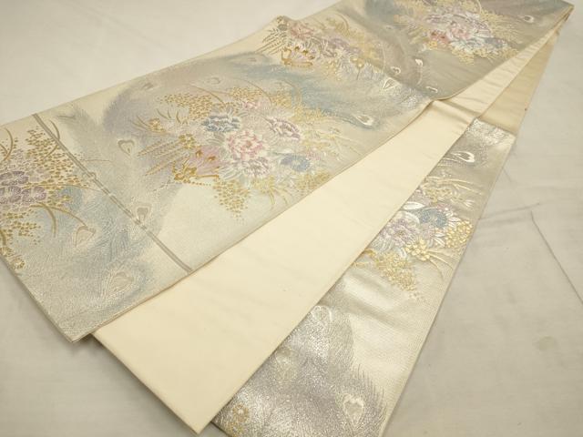 平和屋着物◎六通柄袋帯 花束ね文 金銀糸 正絹 逸品 AAAL4246tm