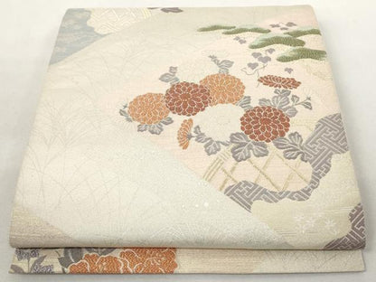 平和屋着物◎六通柄袋帯 琳派裂取文 正絹 逸品 AAAL5354az