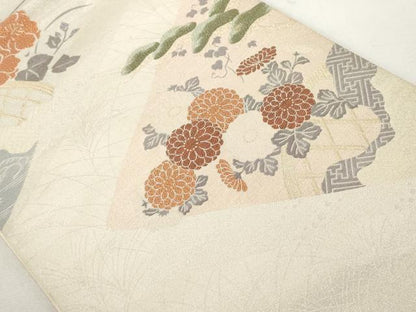 平和屋着物◎六通柄袋帯 琳派裂取文 正絹 逸品 AAAL5354az