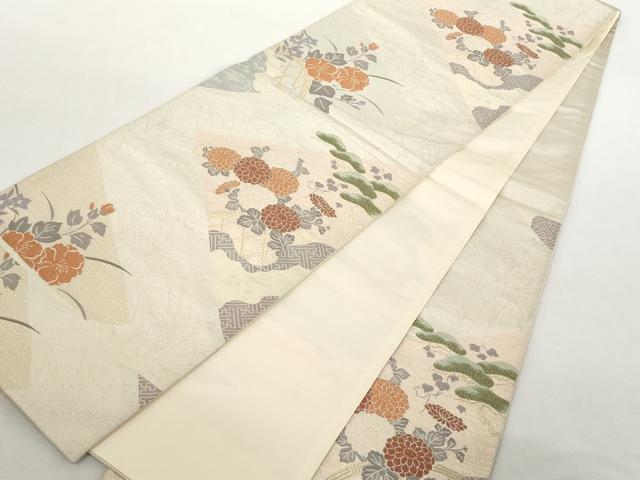 平和屋着物◎六通柄袋帯 琳派裂取文 正絹 逸品 AAAL5354az