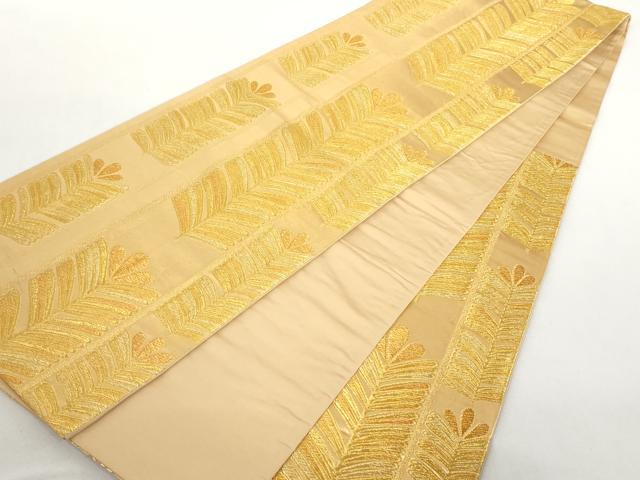 平和屋着物◎六通柄袋帯 松葉間道 金糸 正絹 逸品 AAAL5356az