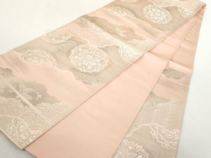 平和屋着物◎六通柄袋帯 道長亀甲花文 金糸 正絹 逸品 AAAL5388az