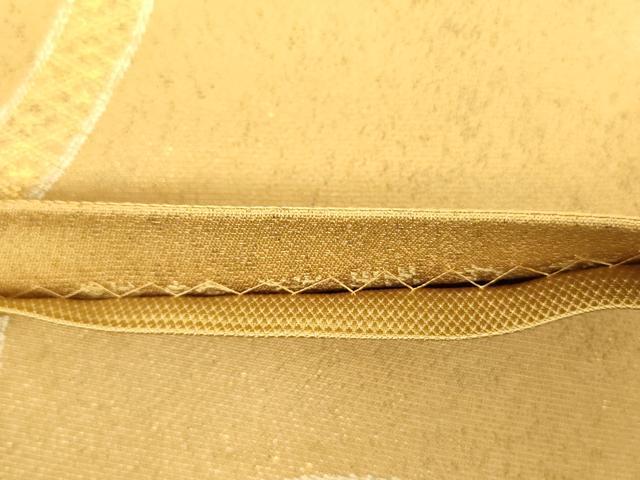 平和屋着物◎六通柄袋帯　草花丸文　金糸　正絹　逸品　AAAL5478az