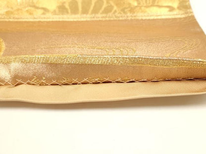 平和屋着物◎六通柄袋帯 能衣菊花文 金糸 正絹 逸品 AAAL5538pf