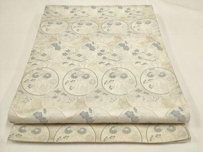 平和屋着物◎六通柄袋帯 唐織 桃山 草花丸文 正絹 逸品 AAAL5544pf