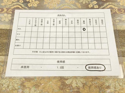 平和屋着物◎六通柄袋帯 横段花文 金銀糸 引箔 正絹 逸品 AAAL5576pf