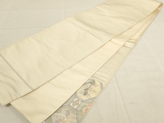 平和屋着物◎太鼓柄袋帯 駒刺繍 蜀江花文 引箔 正絹 逸品 AAAL5596pf