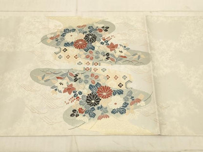 平和屋着物◎太鼓柄袋帯 風景文 金糸 正絹 逸品 AAAL5604pf