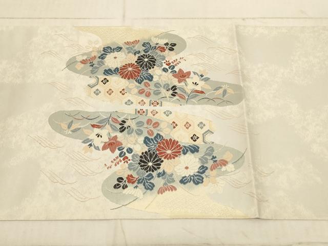 平和屋着物◎太鼓柄袋帯 風景文 金糸 正絹 逸品 AAAL5604pf