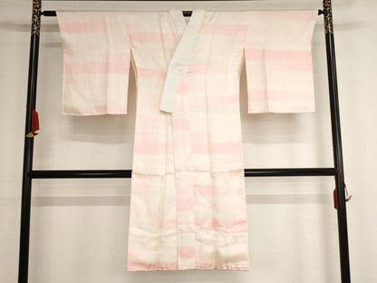平和屋着物■長襦袢　袷　紗綾形地紋　暈し染め　正絹　逸品　AAAL6245bw