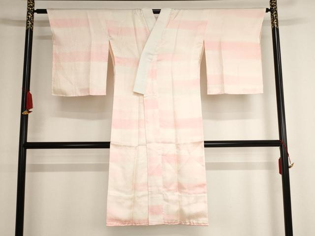 平和屋着物■長襦袢　袷　紗綾形地紋　暈し染め　正絹　逸品　AAAL6245bw