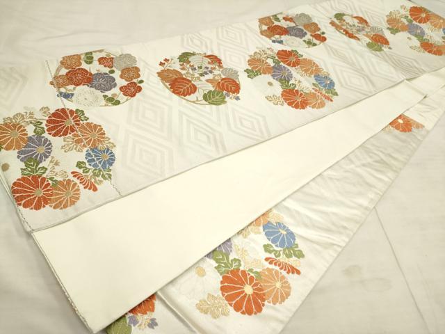 平和屋着物◎六通柄袋帯 唐織 花丸文 金銀糸 正絹 逸品 AAAL6575tg