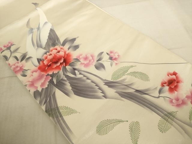 平和屋着物◎六通太鼓柄袋帯 草花文 正絹 逸品 AAAL6593tg