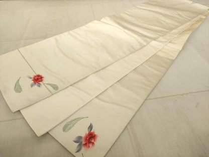 平和屋着物◎六通太鼓柄袋帯 草花文 正絹 逸品 AAAL6593tg