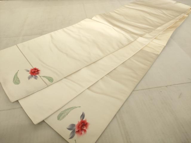 平和屋着物◎六通太鼓柄袋帯 草花文 正絹 逸品 AAAL6593tg
