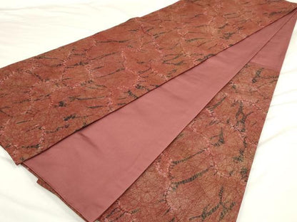 平和屋着物◎六通柄袋帯 幾何学文様 金彩 正絹 逸品 AAAL6613tg