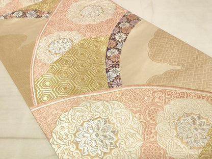 平和屋着物◎六通柄袋帯 雲取正倉院花文 金銀糸 正絹 逸品 AAAL7071pf