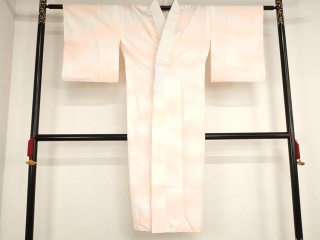 平和屋着物■長襦袢 無双仕立て 雲取り地紋 暈し染め 正絹 逸品 AAAL7399bw