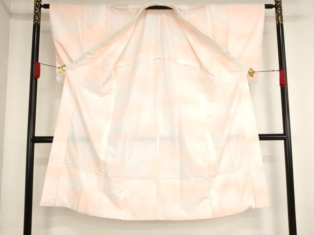 平和屋着物■長襦袢 無双仕立て 雲取り地紋 暈し染め 正絹 逸品 AAAL7399bw