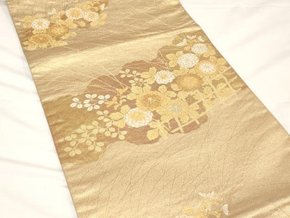 平和屋着物◎六通柄袋帯 花間垣文 金銀糸 正絹 逸品 AAAL7873ex