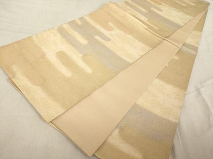 平和屋着物◎砂子綴れ 全通柄袋帯 霞文 金糸 正絹 逸品 AAAL9066ex