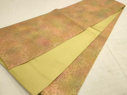 平和屋着物◎全通柄袋帯 枝花文 正絹 逸品 AAAL9588wj
