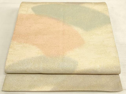 平和屋着物◎全通柄袋帯 地紙重ね文 金糸 正絹 逸品 AAAM3587sx