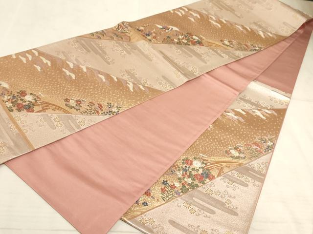 平和屋着物◎六通柄袋帯 慶長小袖文 金糸 正絹 逸品 AAAM3643sx