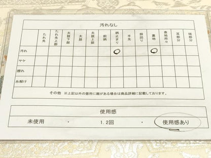平和屋着物◎六通柄袋帯 双獣花文 銀糸 正絹 逸品 AAAM3646sx