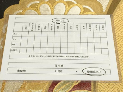 平和屋着物◎六通柄袋帯 菊 金銀糸 正絹 逸品 AAAM3946sx