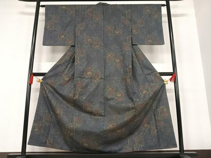 平和屋着物■お召　舞花文　正絹　逸品　AAAM4836ph