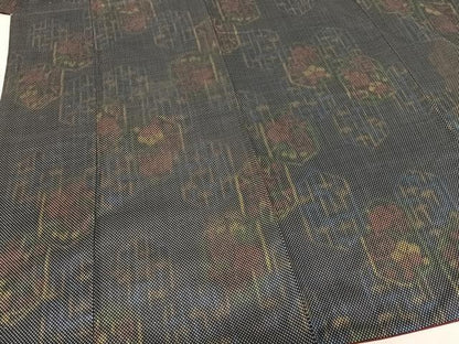 平和屋着物■お召　舞花文　正絹　逸品　AAAM4836ph