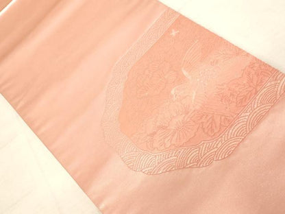 平和屋着物◎太鼓柄袋帯 中国三大刺繍 相良刺繍 花鳥文 正絹 逸品 AAAM5162fw
