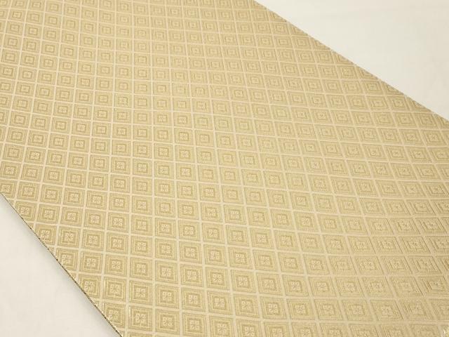 平和屋着物◎佐賀錦 六通柄袋帯 扇面吉祥花文 金糸 正絹 逸品 AAAM5259ey