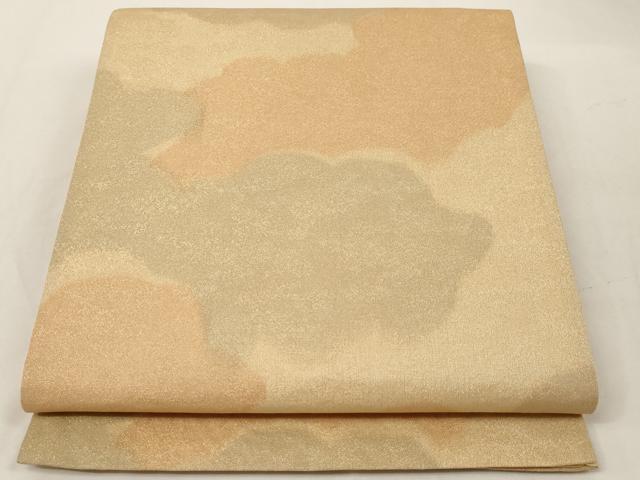 平和屋着物◎砂子綴れ 両面全通柄袋帯 雲取り霞文 金糸 正絹 逸品 AAAM5288ey