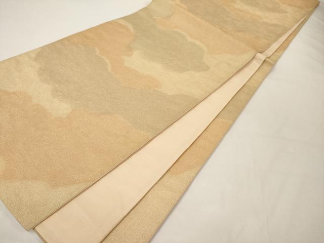 平和屋着物◎砂子綴れ 両面全通柄袋帯 雲取り霞文 金糸 正絹 逸品 AAAM5288ey