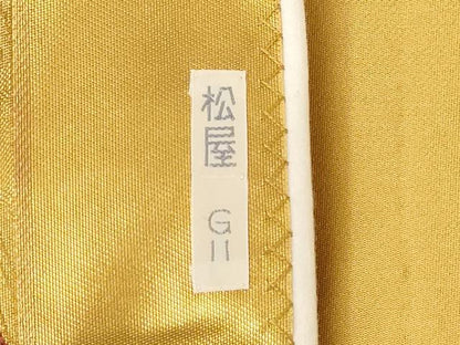 平和屋着物◎六通柄袋帯 荒波文 金糸 正絹 逸品 AAAM5385ey