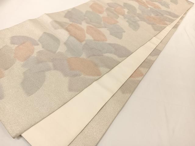 平和屋着物◎砂子綴れ 全通柄袋帯 地紙霞文 銀糸 正絹 逸品 AAAM5390ey