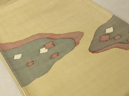 平和屋着物◎太鼓柄袋帯 すくい織 霞文 銀糸 正絹 逸品 AAAM5652cx