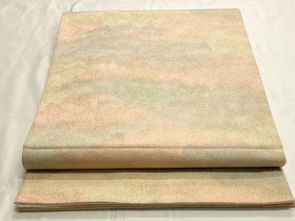平和屋着物◎砂子綴れ 全通柄袋帯 霞文 金糸 正絹 逸品 AAAM5730cx