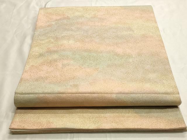 平和屋着物◎砂子綴れ 全通柄袋帯 霞文 金糸 正絹 逸品 AAAM5730cx