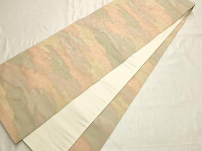 平和屋着物◎砂子綴れ 全通柄袋帯 霞文 金糸 正絹 逸品 AAAM5730cx