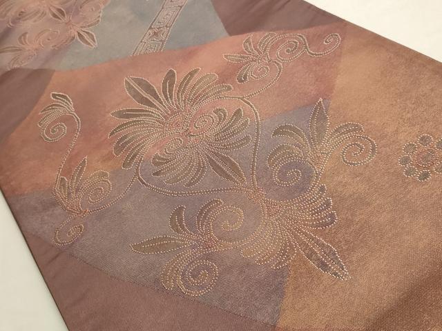 平和屋着物◎六通柄袋帯 飾花文 正絹 逸品 AAAM5740cx