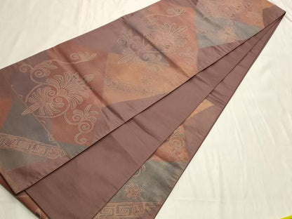 平和屋着物◎六通柄袋帯 飾花文 正絹 逸品 AAAM5740cx